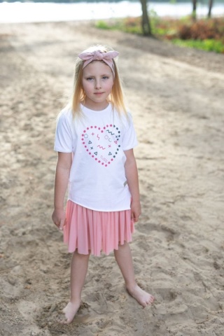 Tuss T-shirt koszulka z krótkim rękawem biały HEART