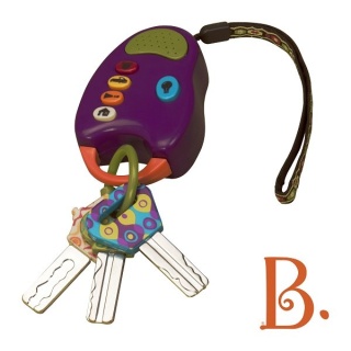 Zestaw kluczy samochodowych z pilotem FunKeys - B.Toys - fioletowe