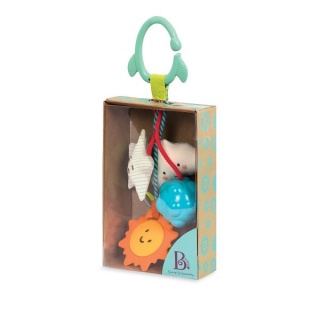 B.Toys Galaxy Sensory Rattle - gryzak "kosmiczny" z zawieszkami sensorycznymi