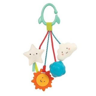 B.Toys Galaxy Sensory Rattle - gryzak "kosmiczny" z zawieszkami sensorycznymi