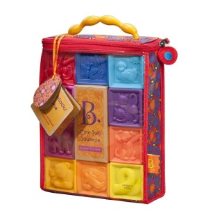 Klocki miękkie One Two Squeeze B.Toys -- zestaw mały