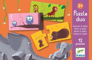 DJECO Gra - łączenie mam i dzieci, puzzle