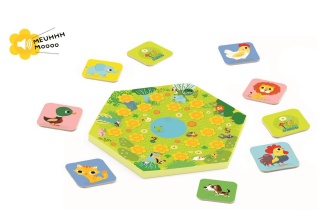 DJECO Gra planszowa MEMO MEUUUH Z DŹWIĘKIEM