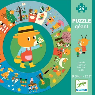 DJECO Puzzle kartonowe gigant PORY ROKU
