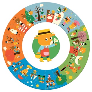 DJECO Puzzle kartonowe gigant PORY ROKU