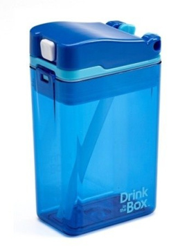 DRINK IN THE BOX Bidon ze słomką blue 240ml
