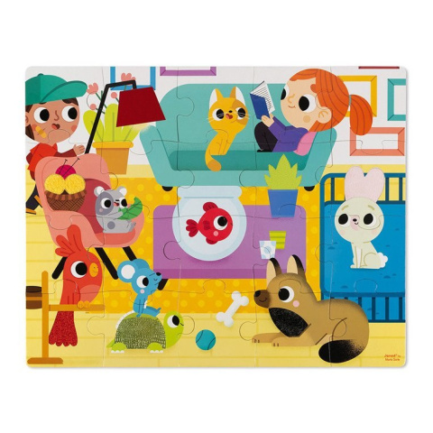 Janod Puzzle sensoryczne Zwierzęta Domowe Janod Puzzle sensoryczne Zwierzęta Domowe