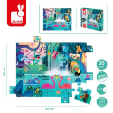 Janod Puzzle z niespodzianką Uczta w Dżungli Janod Puzzle z niespodzianką Uczta w Dżungli