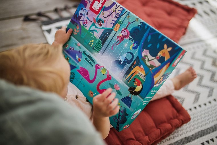 Janod Puzzle z niespodzianką Uczta w Dżungli Janod Puzzle z niespodzianką Uczta w Dżungli
