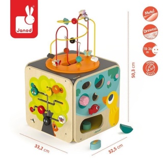 Janod duża edukacyjna kostka z pętlą