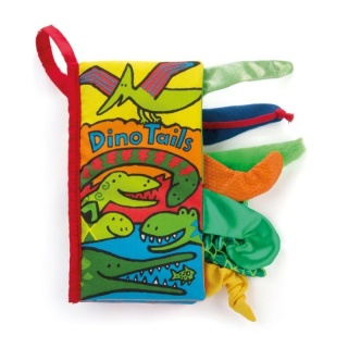 JellyCat - Książeczka z ogonkami Dino 21cm