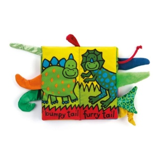 JellyCat - Książeczka z ogonkami Dino 21cm