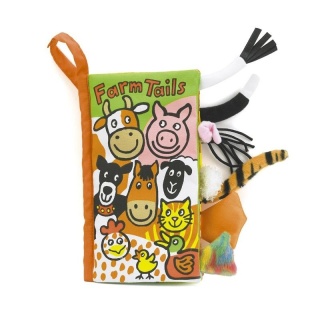 JellyCat - Książeczka z ogonkami Farma 21cm