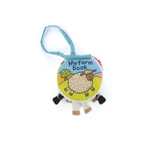 JellyCat - Książeczka z ogonkami My Farm Book 11cm