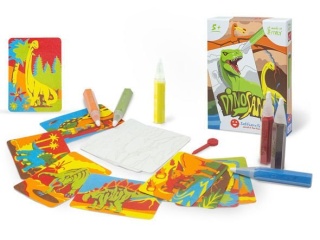 Magiczny piasek do kolorowania Mini Kit Dinozaury Sabiarelli