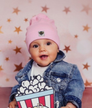 SUPER HOLA Czapka Beanie różowy